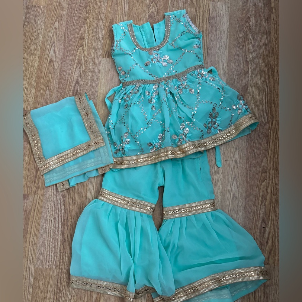 Indian Pakistani Baby girl Gharara Suit